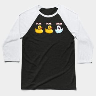 Funny Duck Ghost Pun Meme Men Women Funny Halloween Baseball T-Shirt